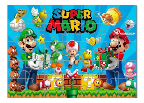 Puzzle Rompecabezas Mario Bros Y Amigos Dia Del Niño D2
