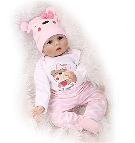 Muñeca Bebe Reborn De Silicona 55 Cm