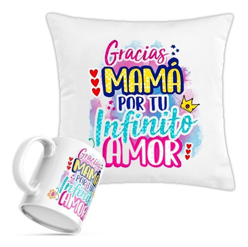 Regalo Para Mamá Varios Modelos Dia Madres Kit Cojín Y Taza