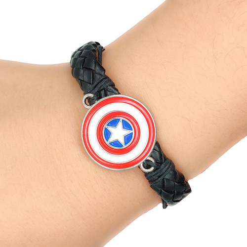 Pulsera Avengers Cap America Capitan Escudo + Estuche