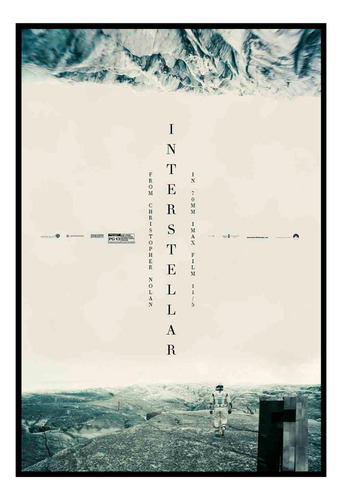 Cuadro Premium Poster 33x48cm Interstellar 2014 Cine Arte