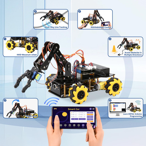 Kit De Coche Inteligente Esp32 Compatible Con Arduino Ide,