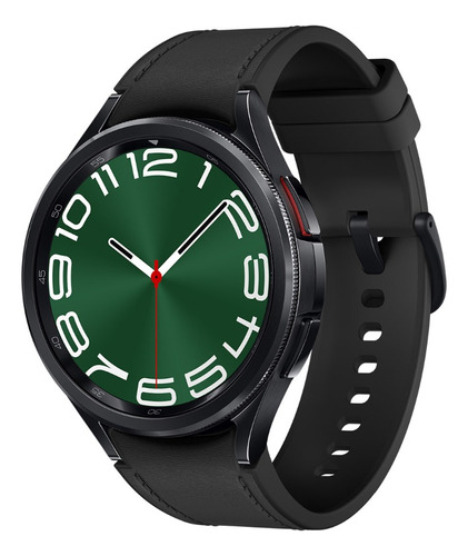 Samsung Galaxy Watch 6 Classic47mm Negro Caja Blanco Diseño de la correa Fluoroelastómero