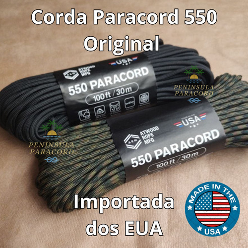 Bracelete Paracord 550 Trilobite Várias Cores Feito À Mão Verde Oliva