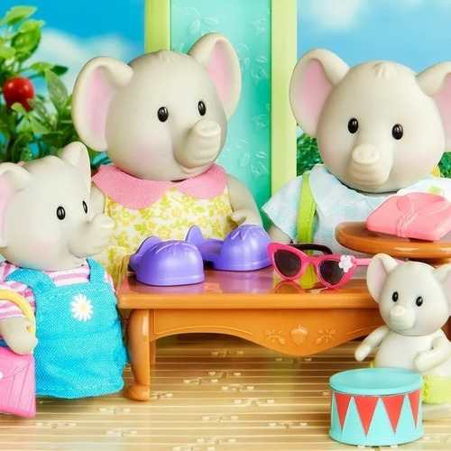 Imagen 4 de 7 de Lil Woodzeez Familia De Elefantes 4 Fig Animales Personajes