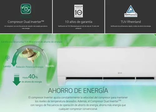 Aire Acondicionado LG Dual Cool Inverter LG 3000 Frigorias
