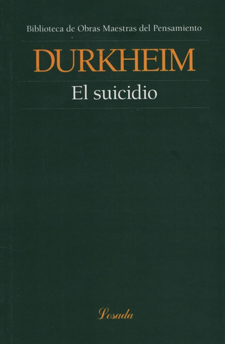 Libro El Suicidio - Emile Durkheim