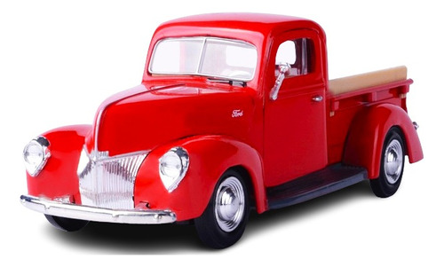 Ford 1940 Pick Up - Clasica Americana Roja - Motormax 1/24