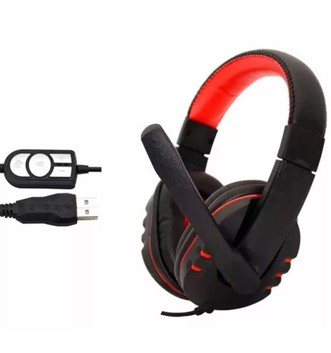 Fone Ouvido Headset Gamer Led Jwcom C/ Microfone Usb Pc Ps3