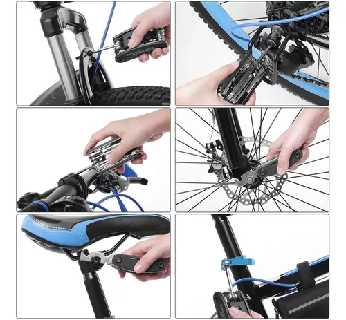 El kit de reparación de neumáticos de bicicleta de 40 piezas incluye 36  parches de tubo de bicicleta sin pegamento, parches autoadhesivos para