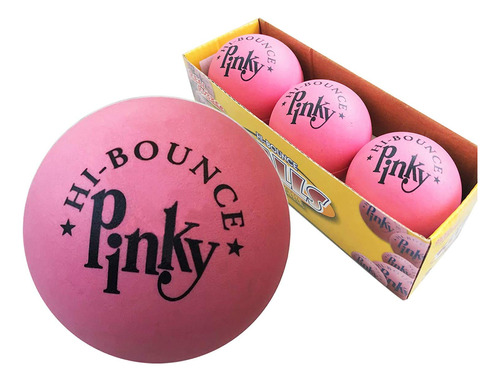 Bouncy Ball Maxflo Premium Rubber Pack De 3 Pelotas Rosas Pa