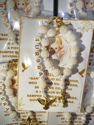 Kit 3 Lembrancinhas Personalizadas, Mini Terço De Dedo