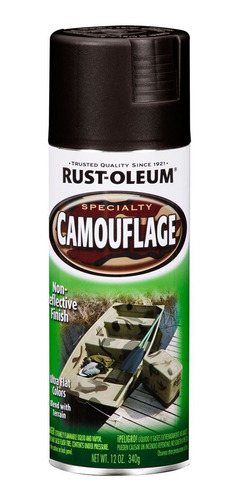 Pintura Aerosol Camuflado Mate Negro 340g Rust Oleum