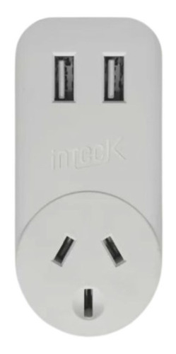 Enchufe Tomacorriente Prolongador Inteck 2usb Cargarapida