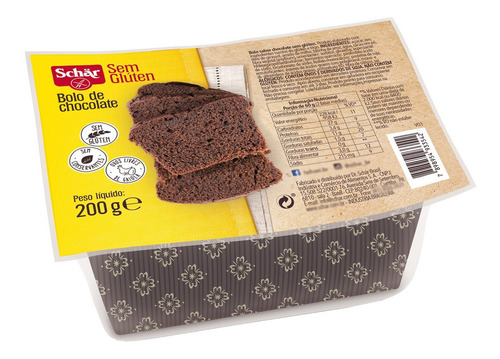 Bolo Schar De Chocolate Sem Glúten Sem Lactose 200g 