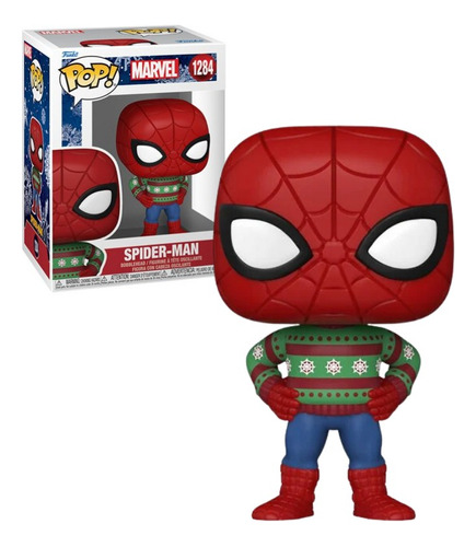 Funko Pop Holiday Spiderman With Ugly Sweater 1284 - Marvel