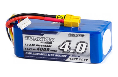 Bateria Lipo Turnigy 14.8v 4000mah 4s 12c Con Xt60