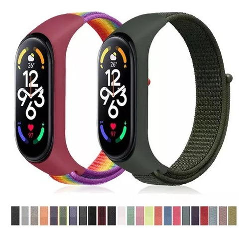 Correa De Nylon  Para Xiaomi Mi Band 4 / 5 / 6 / 7 