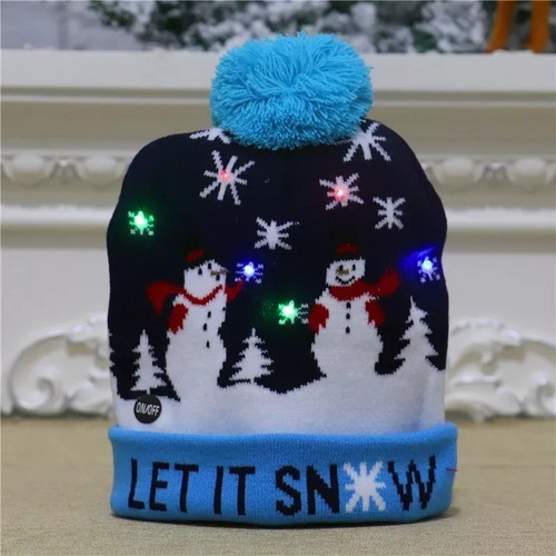 10 Gorros De Papá Noel Con Luces Led, Regalos De Navidad