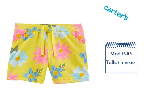 Shorts / Bermudas Para Bebés Niñas Carter's Oshkosh 6 Meses