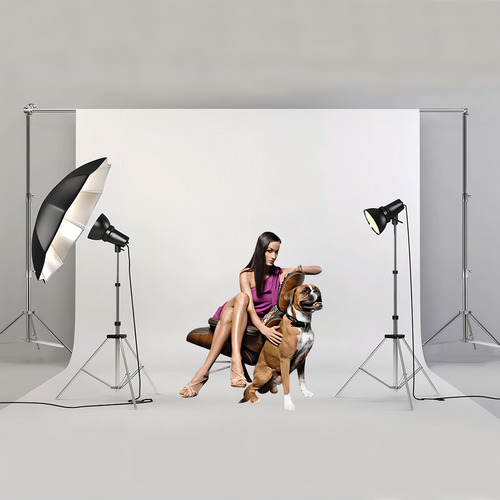 Soporte de estudio de acero inoxidable Infinity Background Stand (2,8 m)