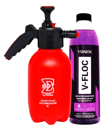 Pulverizador Manual Espuma Snow Foam Sigma + V-floc 500ml Cor Vermelho