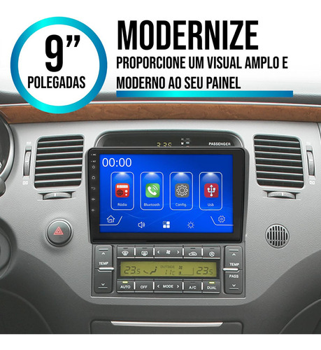 Kit Multimidia Carplay 9pol Azera 2007 2008 2009 2010 2011