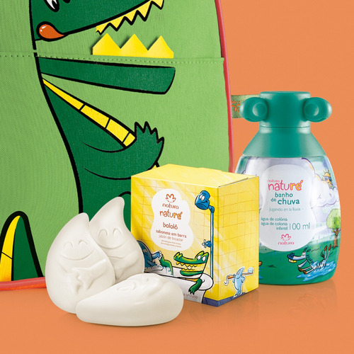 Kit Natura Naturé Banho De Chuva Com Mochila Jacarezinho