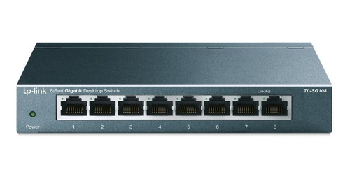 Switch De 8 Puertos 10/100/1000 Metalico Tp-link Tl-sg108