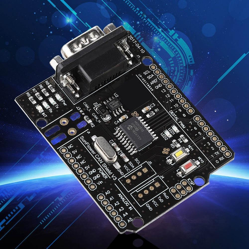 Imagen 1 de 9 de Hw-a001 Sub-d Can Bus Shield Mcp2515 Placa De Expansión Mou