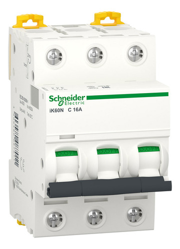 Llave Termica Tripolar 3x16a 6ka Curva C Acti9 Schneider