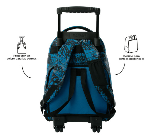 Mochila Escolar Con Ruedas Para Niño Renglon Totto