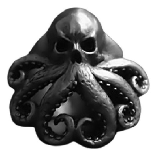 Anillo Calavera Pulpo Gótico