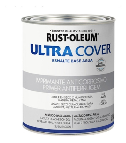 Primer Gris Imprimante Anticorrosivo Ultra Cover Base Agua 