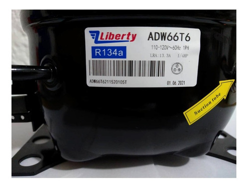 Imagen 3 de 4 de Compresor De Nevera 1/4hp R134 110v Landfoss Kit Completo