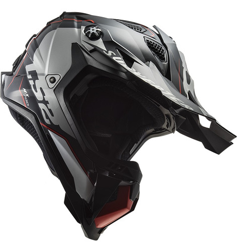 Casco Ls2 Mx700 Subverter Arched Negro / Plateado