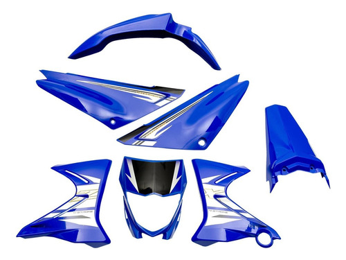Kit De Plasticos Completo Yamaha Xtz 125 Azul Mtc