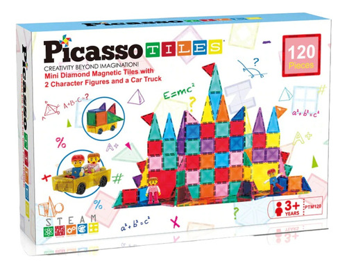 120 Minidiamond Con Auto Y Figura Picasso Tiles® -