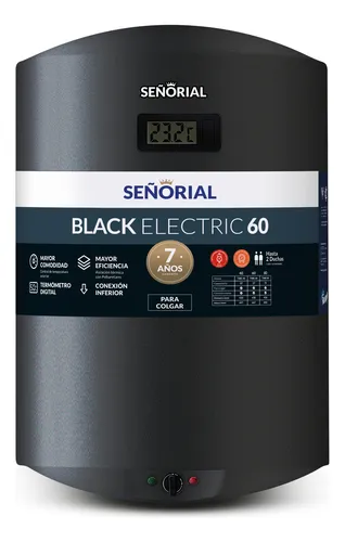 comprar Termotanque Eléctrico Señorial Tsbe-60 Black Negro 57 L Bajo