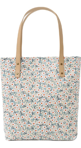 Jeelow Bolso De Mano De Lona De Algodón Floral Con Asas De C