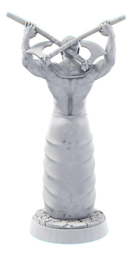 Estátua Xangô Imagem Umbanda Candomblé Orixá Cor Cor Mármore