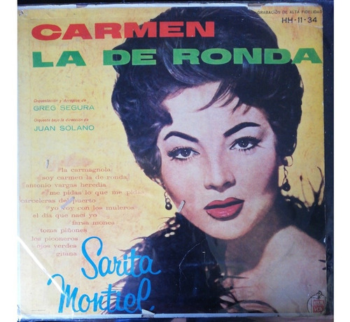 Vinilo Carmen La De Ronda Sarita Montiel Che Discos