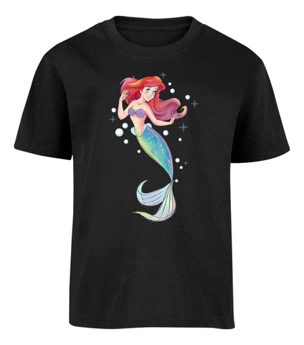 La Sirenita Playera Infantil Ariel Princesas Disney Oficial