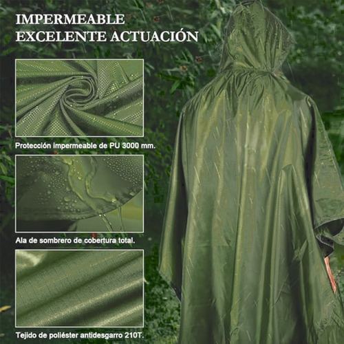 Ponchos Chubasquero Capa Impermeable Portátil Para Adultos