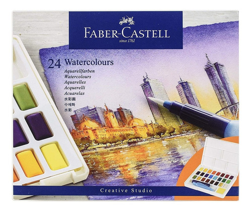  Acuarelas Faber Castell Creative Studio Pastillas X 24