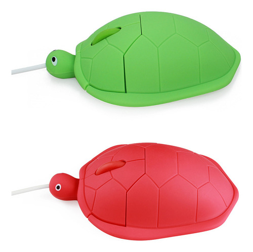 . Ratón Con Cable En Forma De Tortuga: Bonito, Ergonómico,