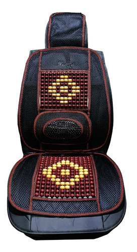 Cubre Asiento Respaldo Bolas Madera Bambu Esferas
