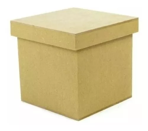Cubo de madera natural 10x10x10 cm