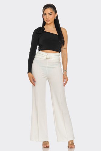 Pantalon Recto Tiro Alto