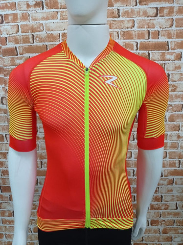 Imagem 1 de 5 de Camisa Ciclismo Alta Performance Flat Seamer Rossa Cycling